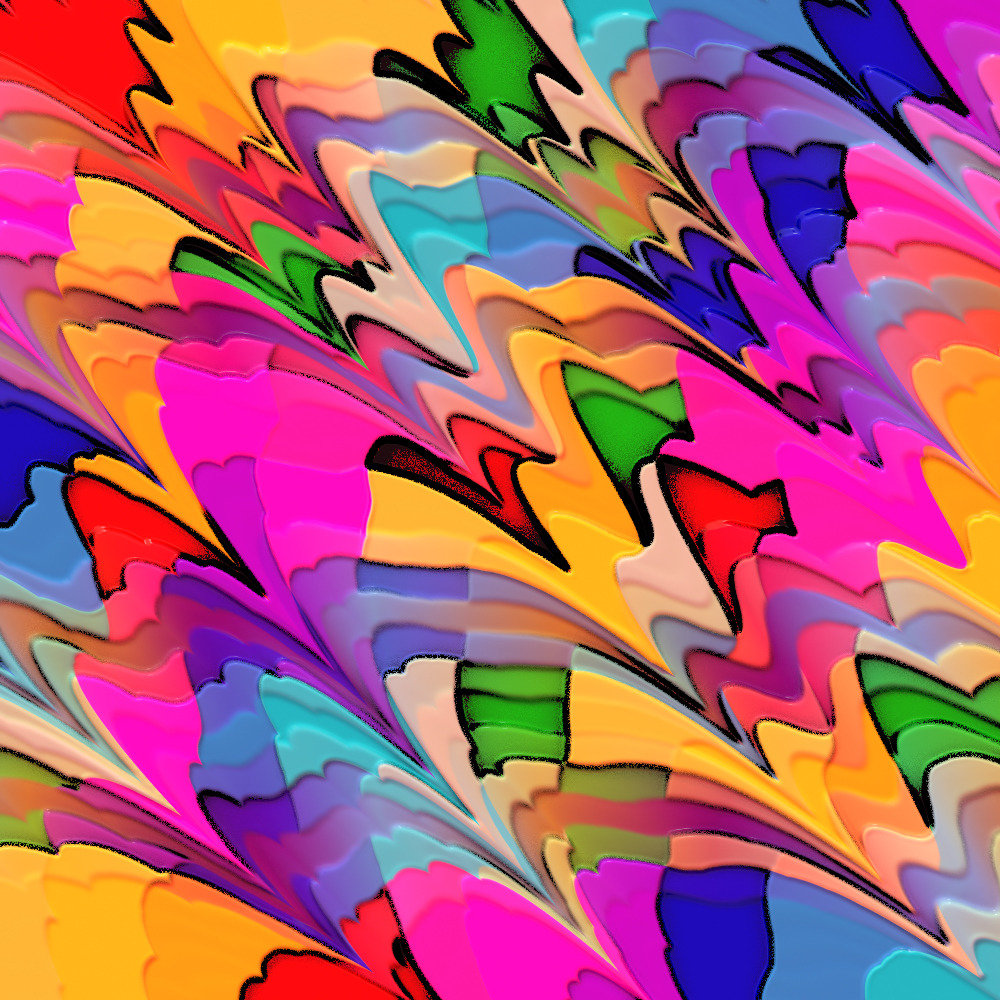 Colorful 3D abstract geometric shards in diagonal arrangement with vibrant neon colors