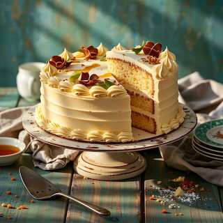 Golden Cake Slice