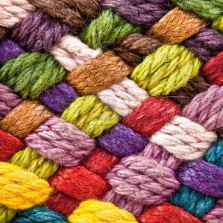Colorful Yarn Skeins Grid