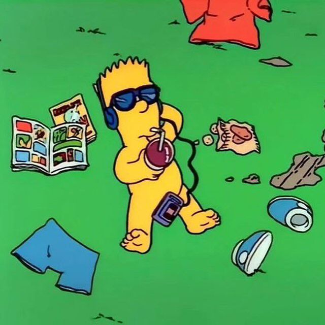 Bart Simpson Beach Scene