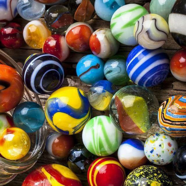 Colorful Glass Marbles Collection