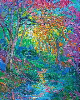 Colorful Forest Path Painting