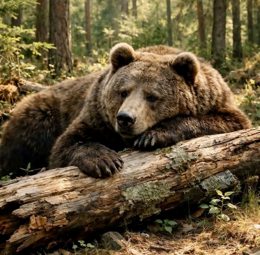 Napping Grizzly Bear