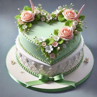 Heart-Shaped Wedding Cake