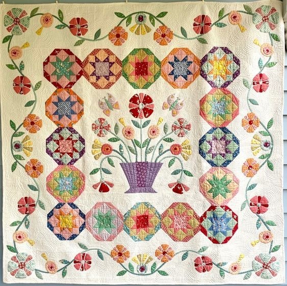Floral Patchwork Quilt