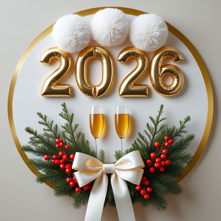 2026 New Year Wreath
