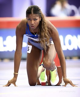 Female Sprinter Starting Position
