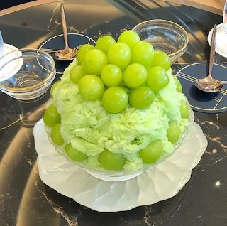 Grape Shaved Ice Dessert