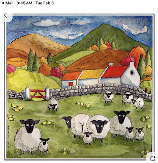 Sheep Farm Painting