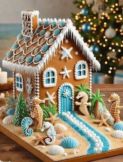 Seaside Gingerbread House