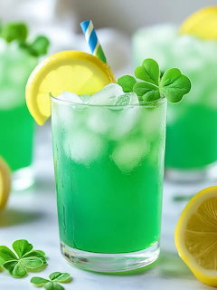 Green Shamrock Lemonade Drink