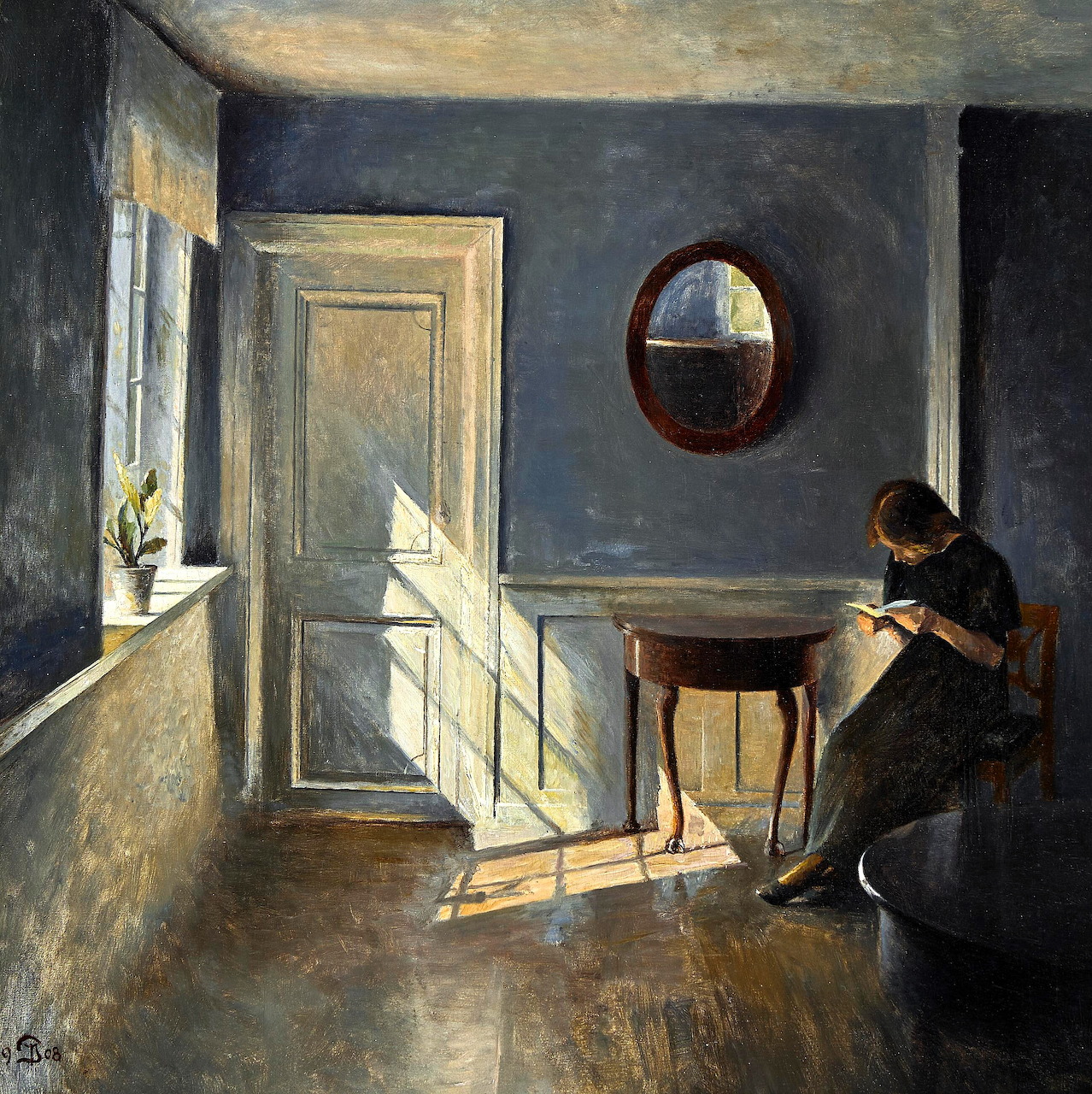 Peter Ilsted Interior Girl Reading