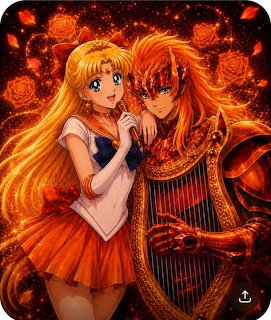 Sailor Moon Harp Anime Art
