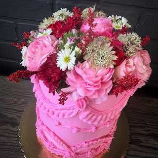 Pink Floral Cake