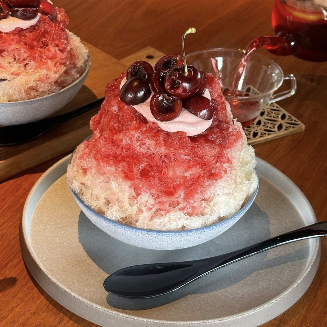 Cherry shaved ice