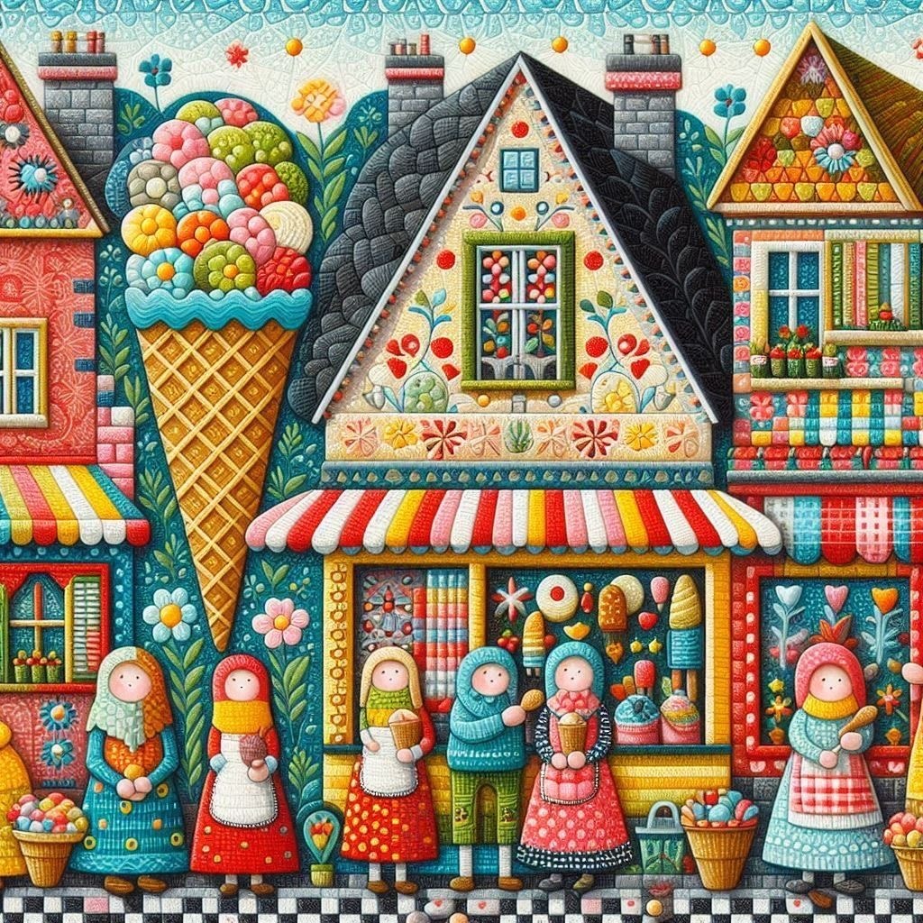 Colorful Folk Art Village