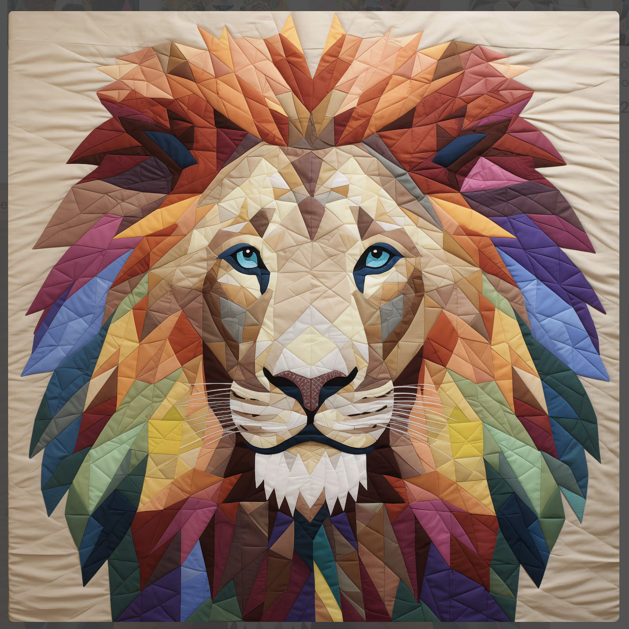 Lion Patchwork Quilt