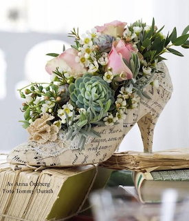 Flower Arrangement in Upcycled Shoe