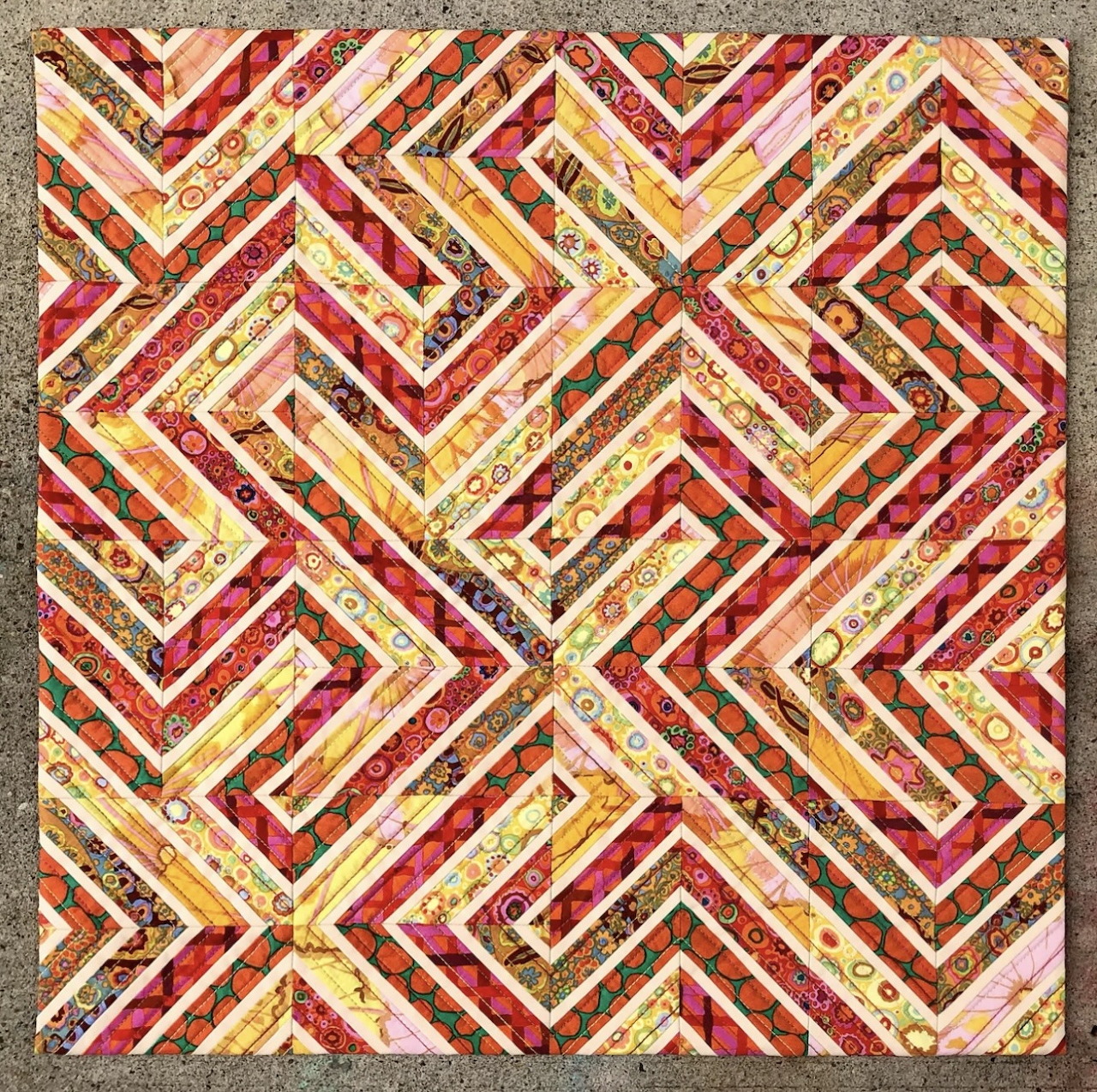 Geometric Chevron Quilt Pattern