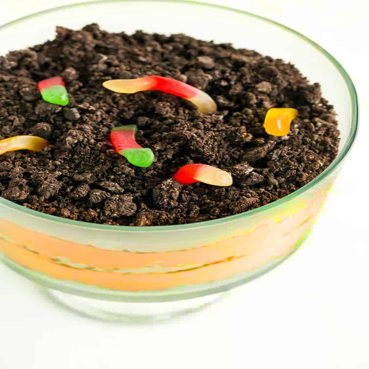 Dirt Dessert with Gummy Worms