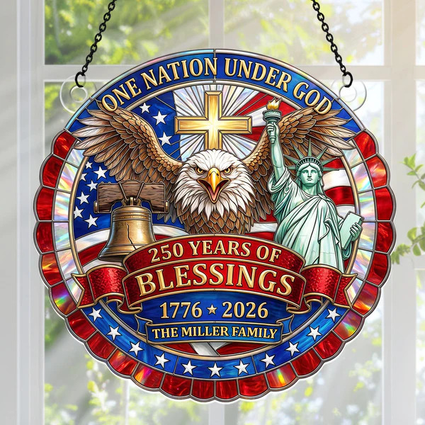 Patriotic Glass Suncatcher