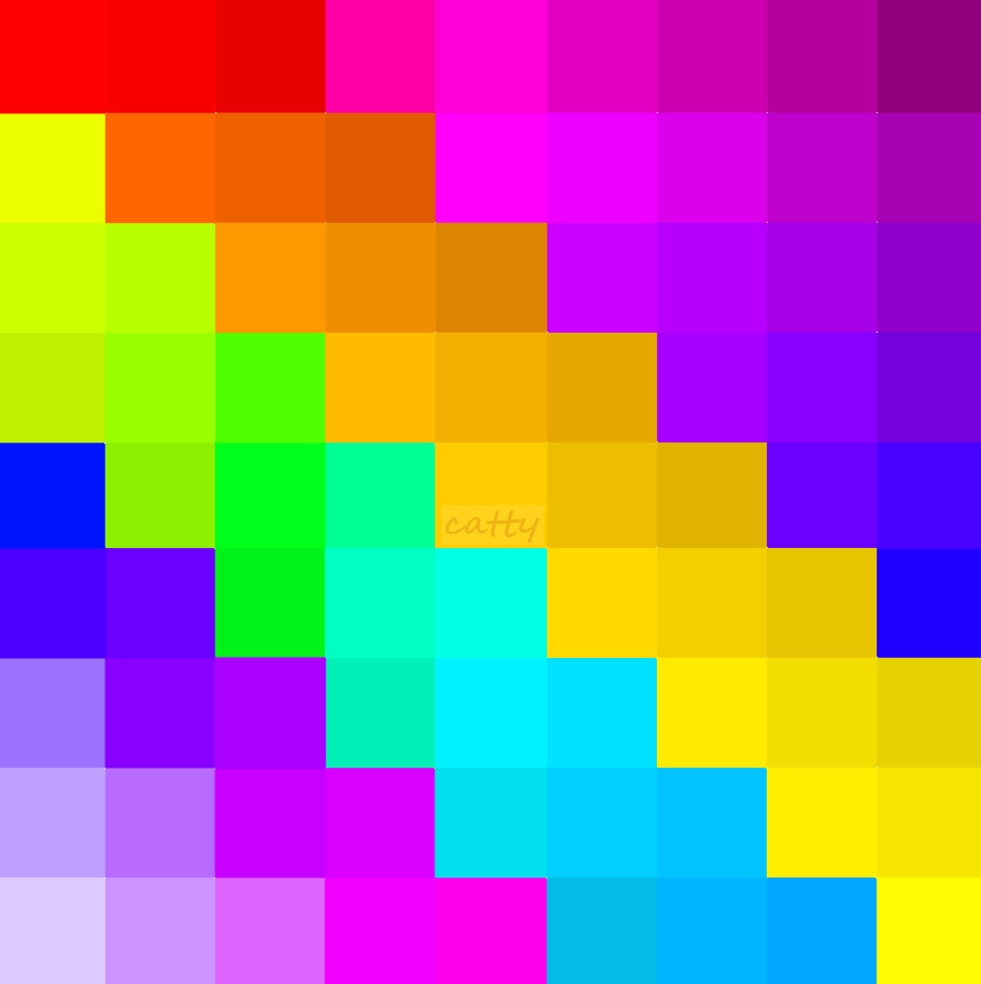 Colorful diagonal gradient with rainbow spectrum in blocky pixel pattern