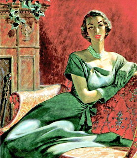 Woman in Green Dress by Edwin Georgi