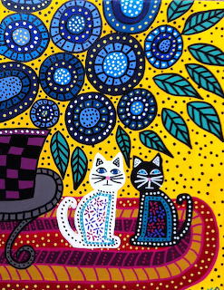 Cats Folk Art