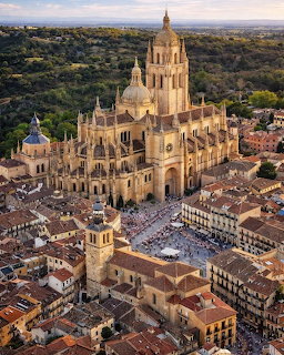 Segovia Cathedral Aerial View