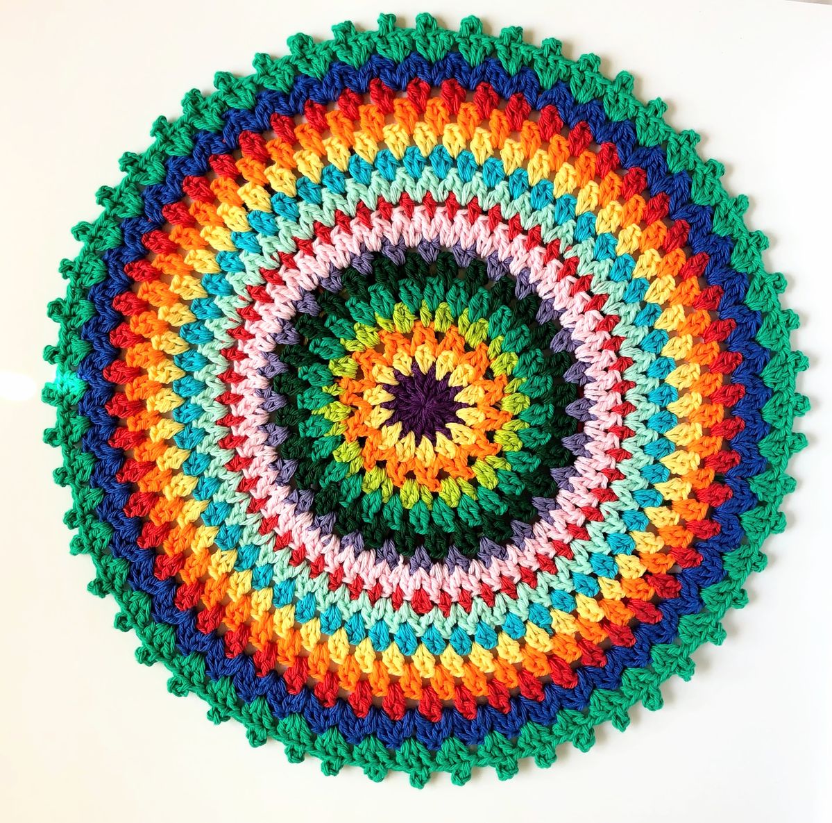 Rainbow Crochet Mandala