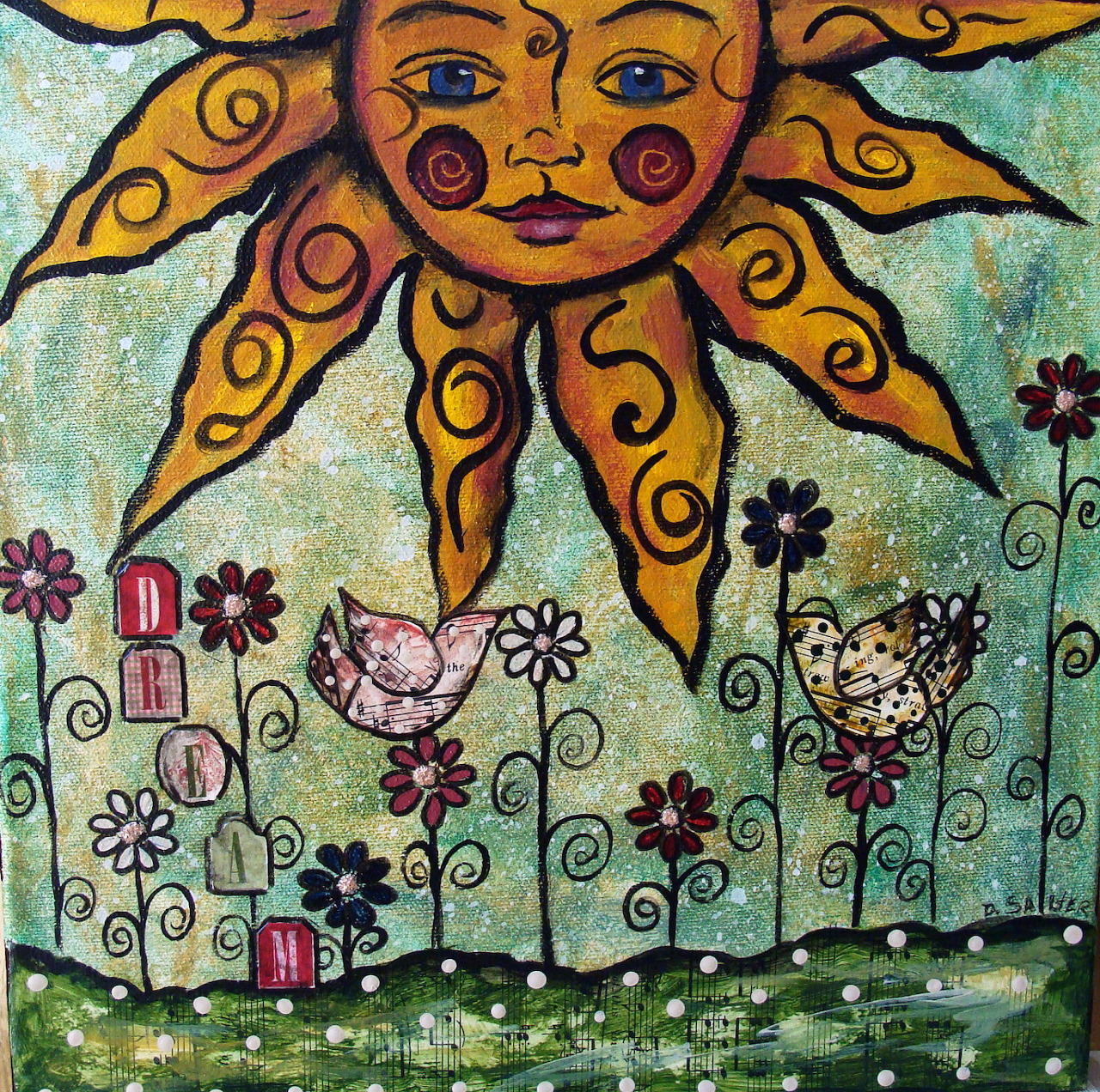 Whimsical Sun Garden Art