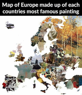 Europe Map Famous Paintings