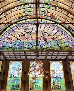 Art Nouveau Stained Glass Dome