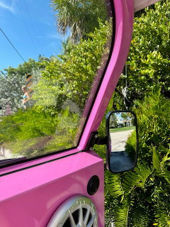 Pink Golf Cart