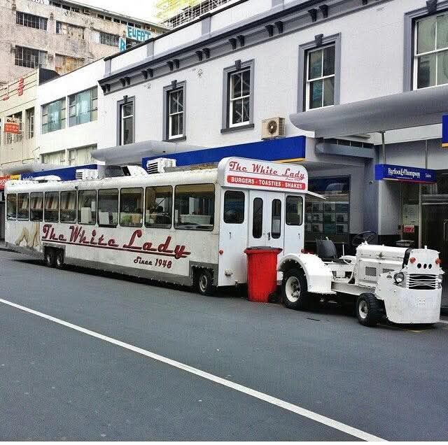 White Lady food van on Auckland street