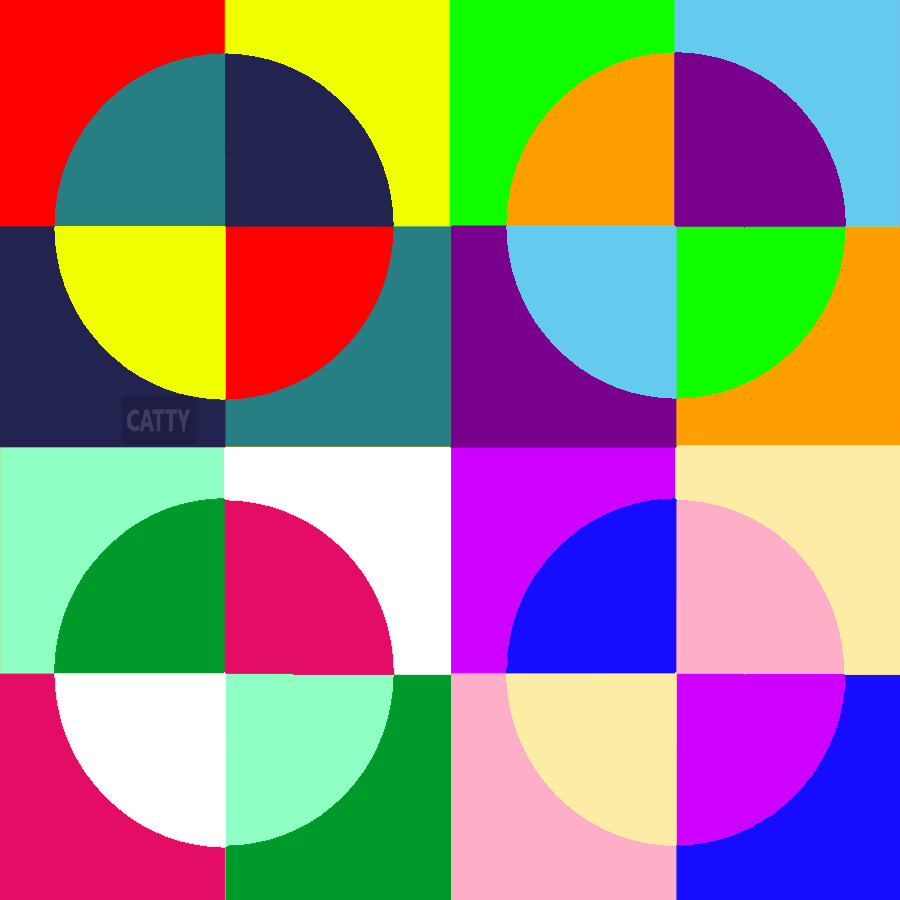 Colorful Geometric Circles Grid