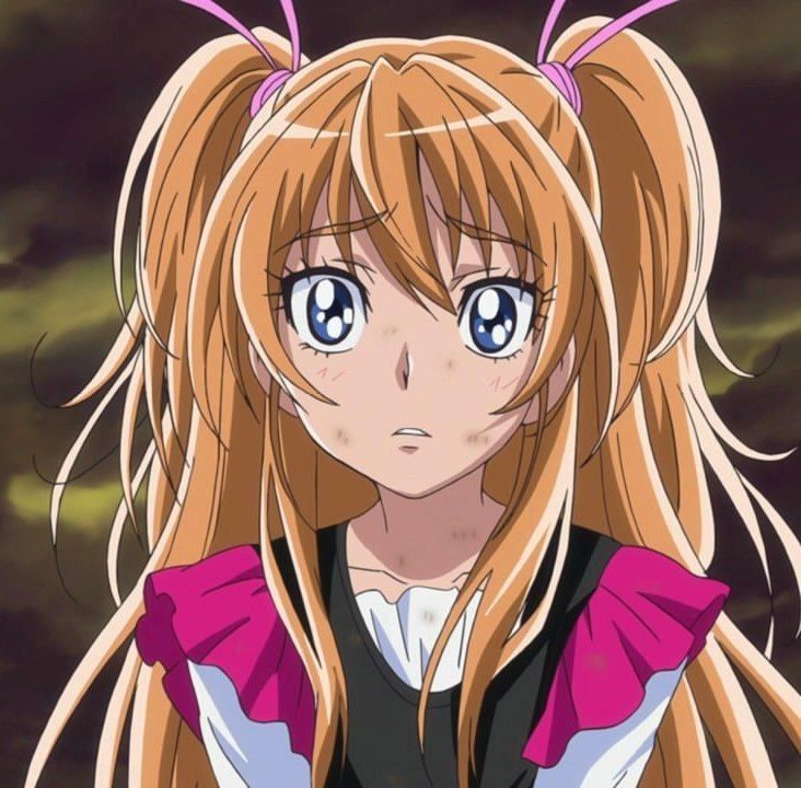 Anime girl Hibiki Hojo with long blonde twin tails and blue eyes