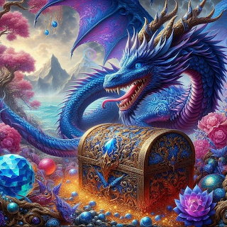 Blue Fantasy Dragon