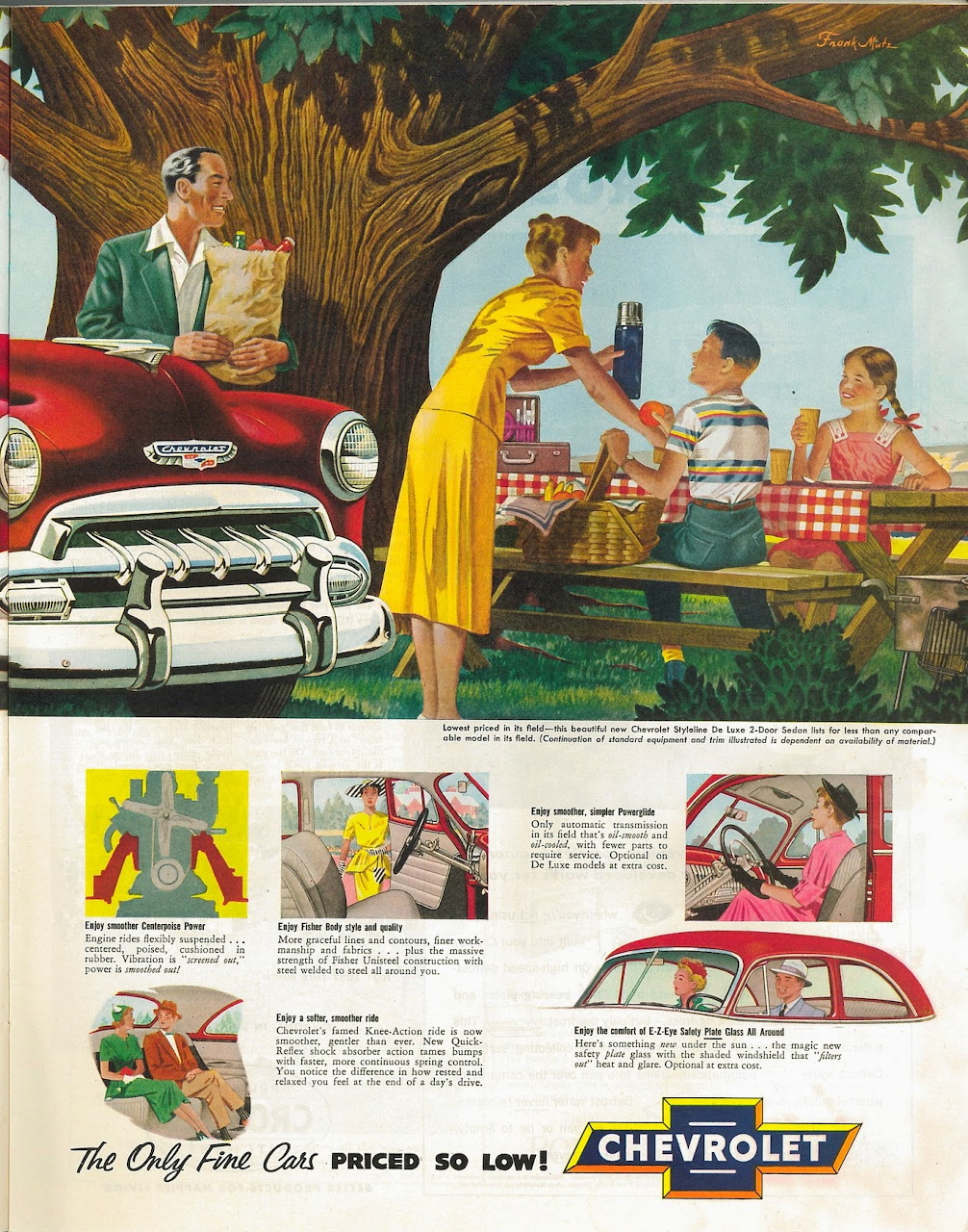 Vintage Chevrolet Family Picnic Ad