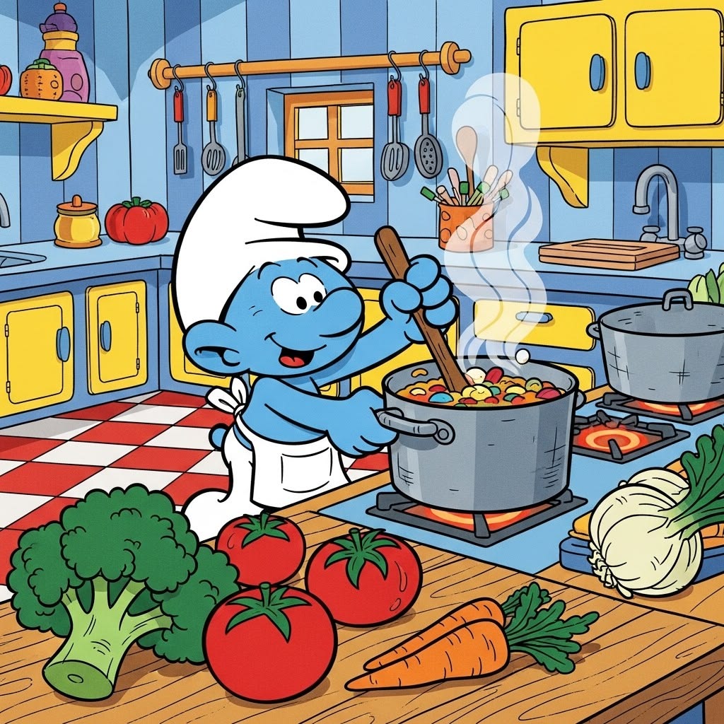 Smurf Cooking Soup