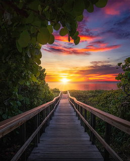 Sunset Boardwalk Path