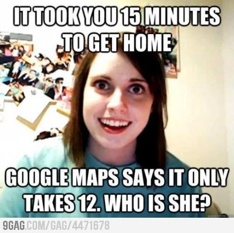 Meme of a smiling young woman with intense eyes and bold white caption text.