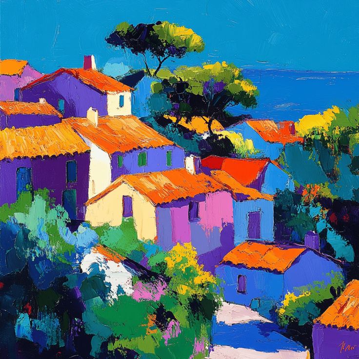 Colorful Mediterranean Village