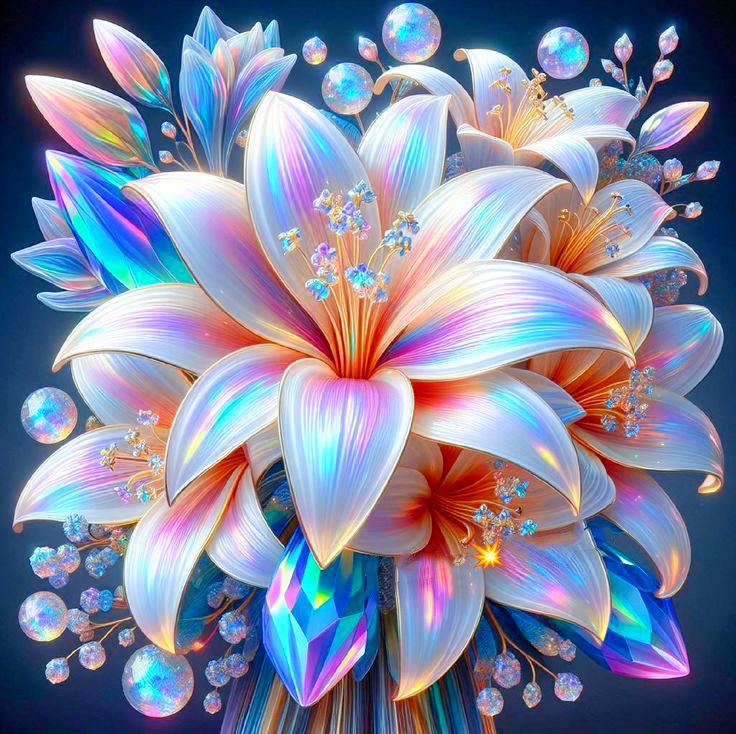 Iridescent Lily Flower