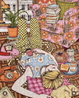 Cozy Girl Reading Illustration