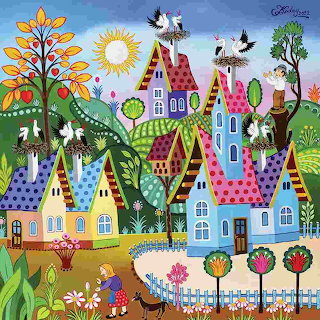 Colorful Village Illustration