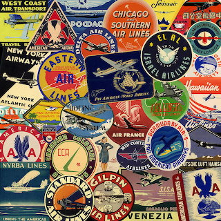 Vintage Airline Labels
