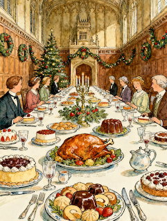 Christmas Feast Illustration