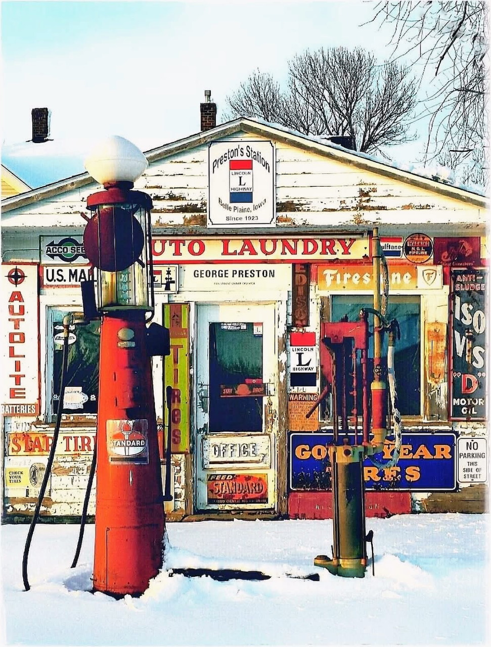 George Preston's Gas Station Iowa
