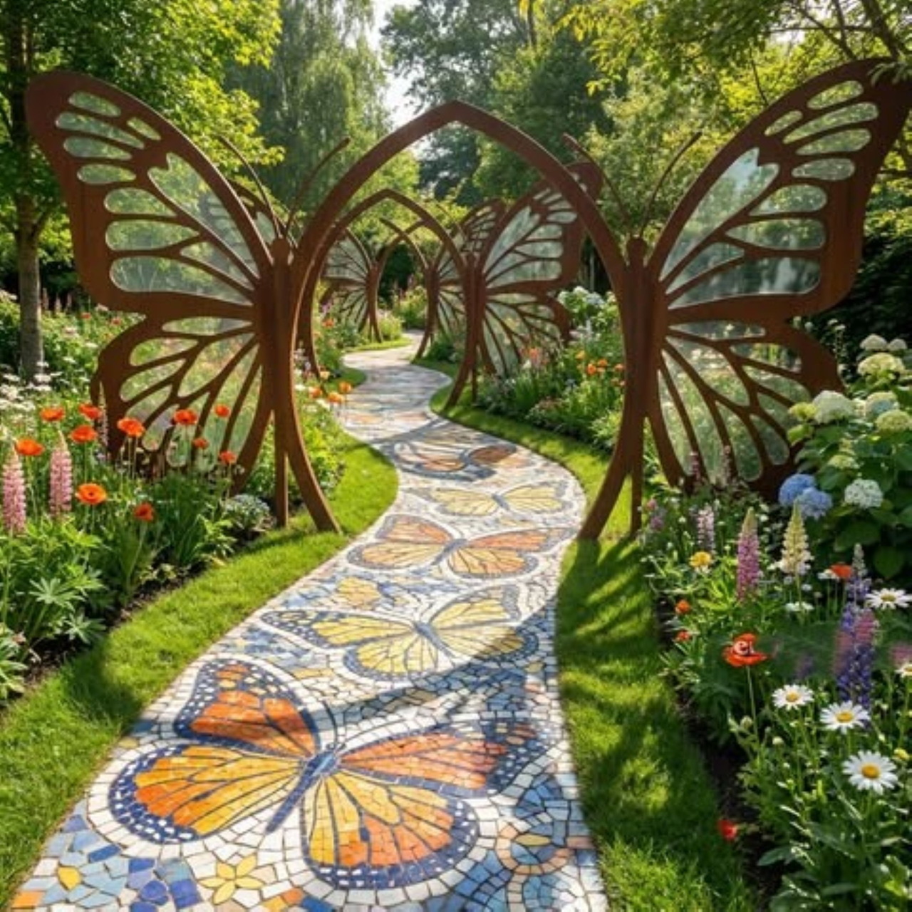 Mosaic Butterfly Path